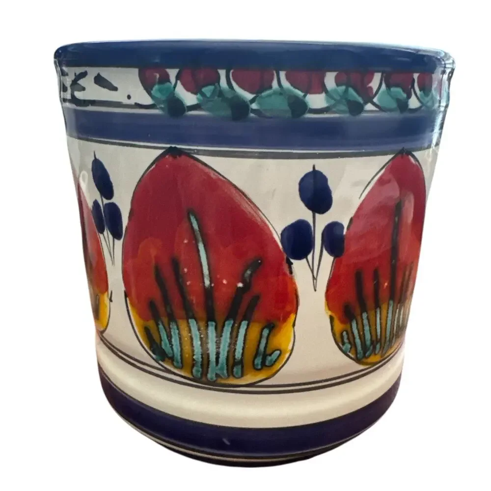 Hand Created Bellarte Allegria Italian Colorful Utensil Pot